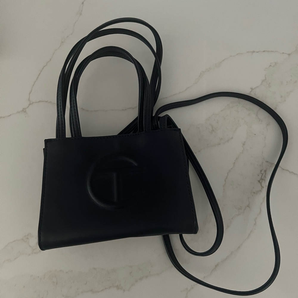 Telfar Mini Shopping Bag-Navy